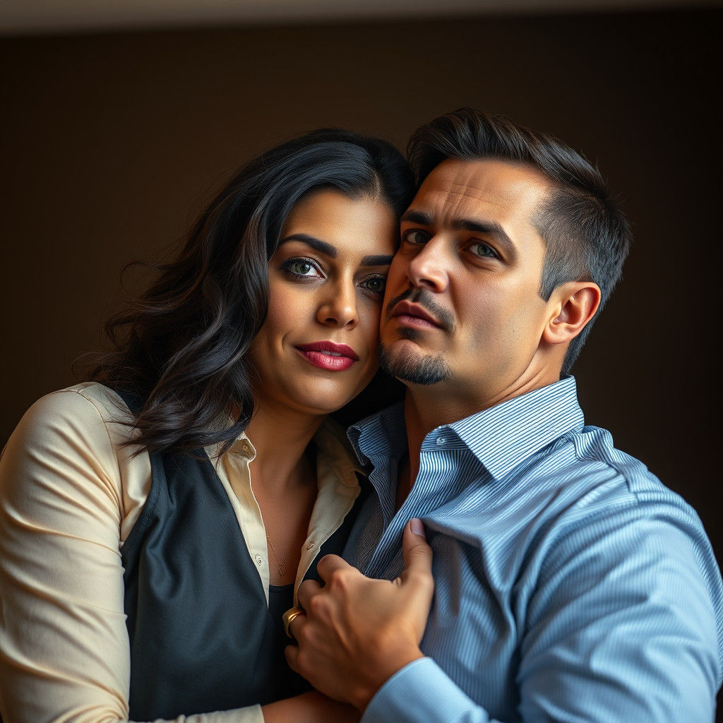 Intimate Kiss: Hyperrealistic Portrait in Photographic Style