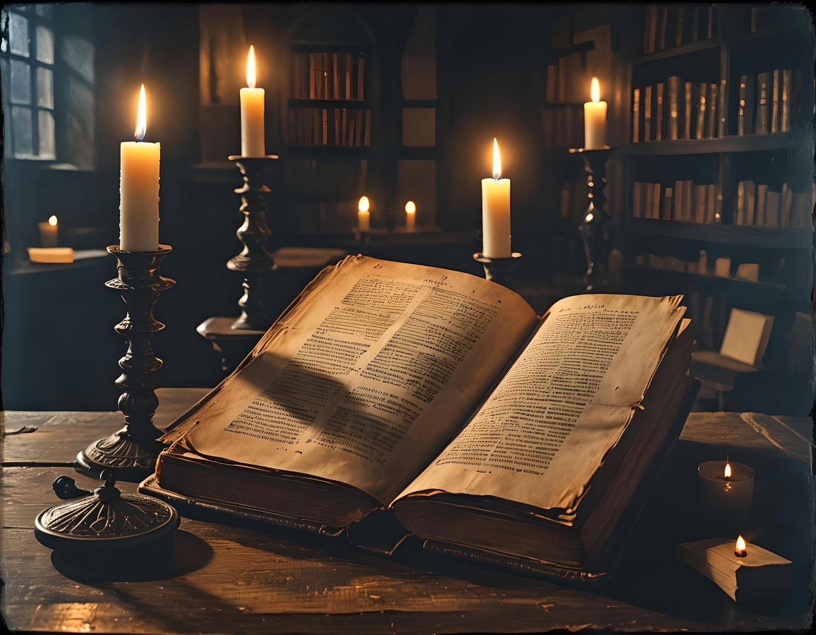 old book in an ancient library