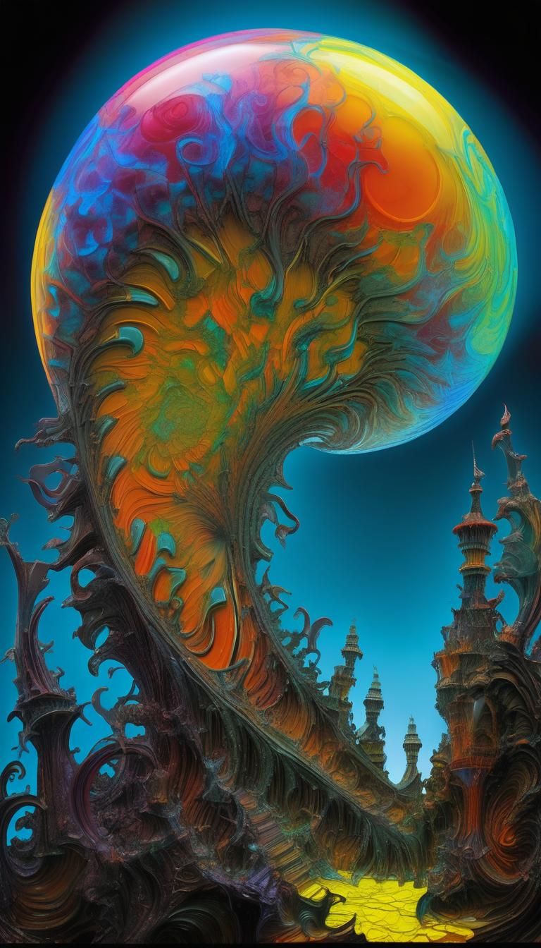 Evolving Life: Bright Surrealism in Volumetric Lighting