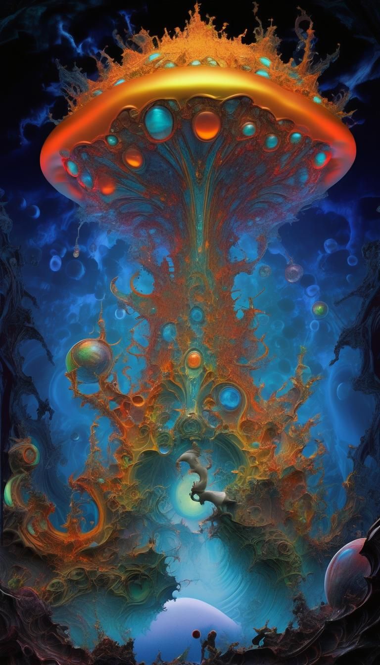 Evolving Lives: Bright, Detailed Splash Art Landscape