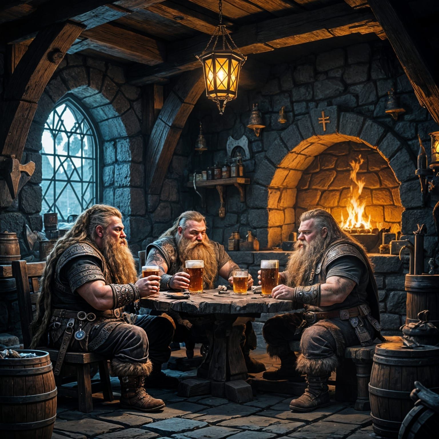 Dwarven Tavern: Dark Fantasy Underground Scene