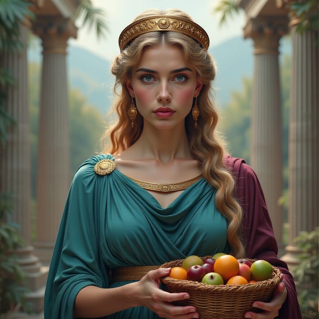 Eukarpia: Greek Goddess of Fertility in Digital Art