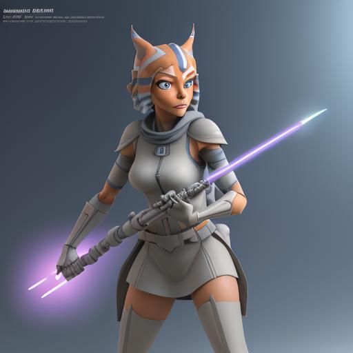 Ahsoka as Strike Witch in 3D Digital Art