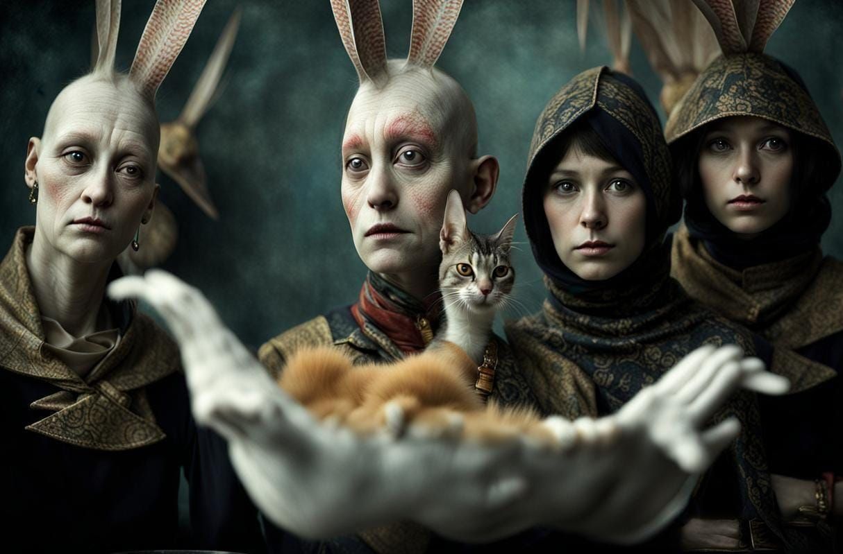 Surreal Alien Party in Hyperrealistic Detail