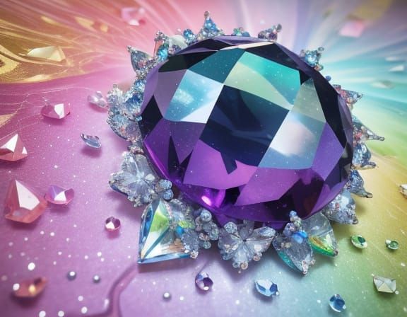 Vibrant Anime-Inspired Gemstone Jewelry in Macro Detail