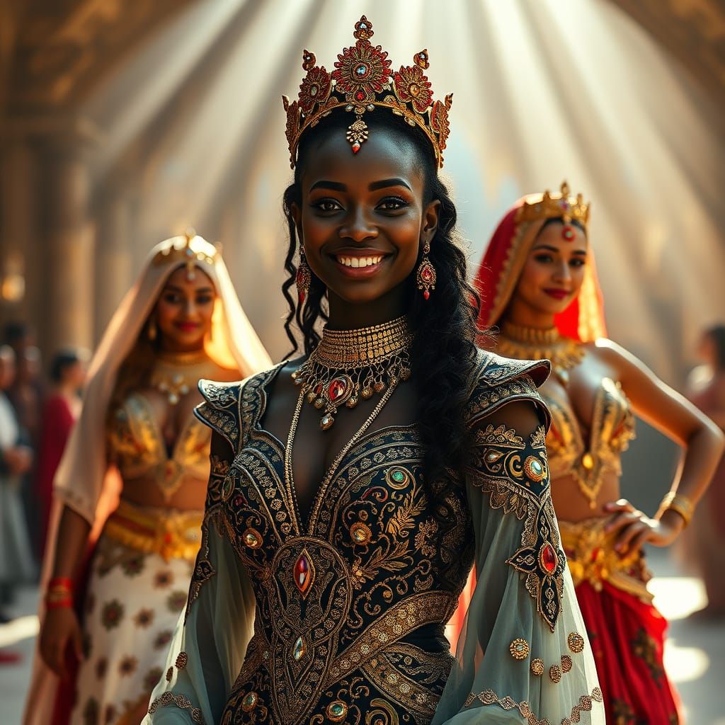 Futuristic Princess in Baghdad: An AI-Generated Scene