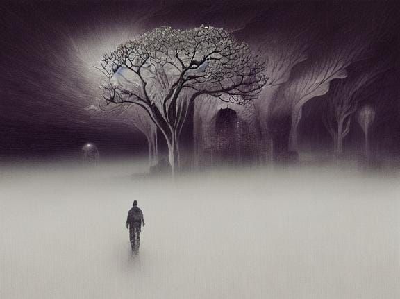 Wanderer in the mist