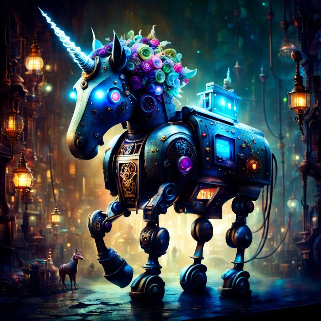 A robotic unicorn