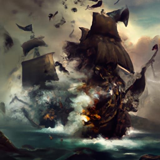 Epic Pirate Ship Battle at Sea