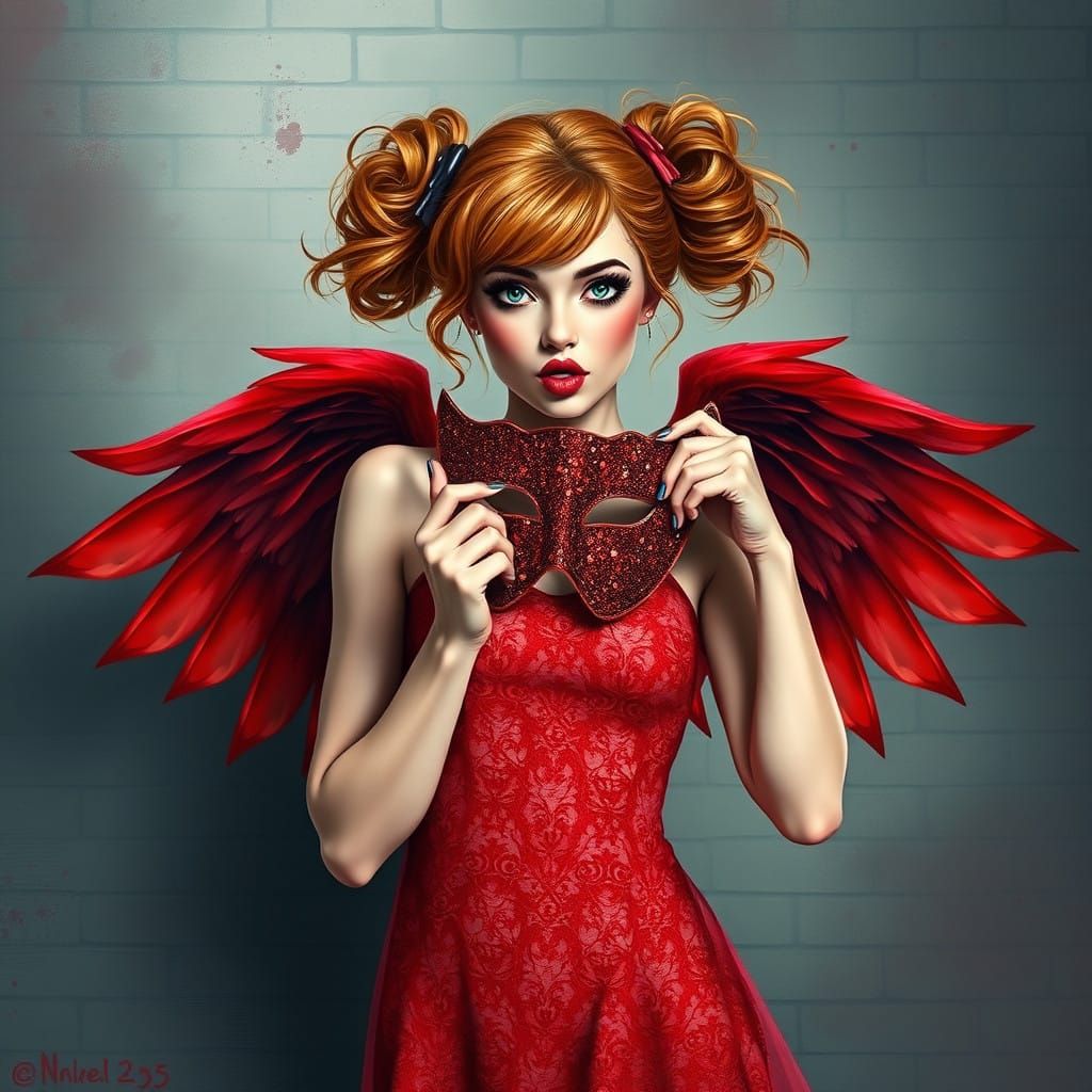 Vibrant Devil Unveils Her True Self in Whimsical Fantasy Ill...