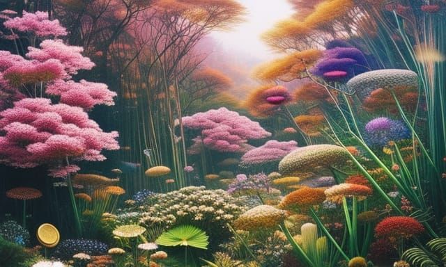 Woman in Mycelium Network with Forest Exposure