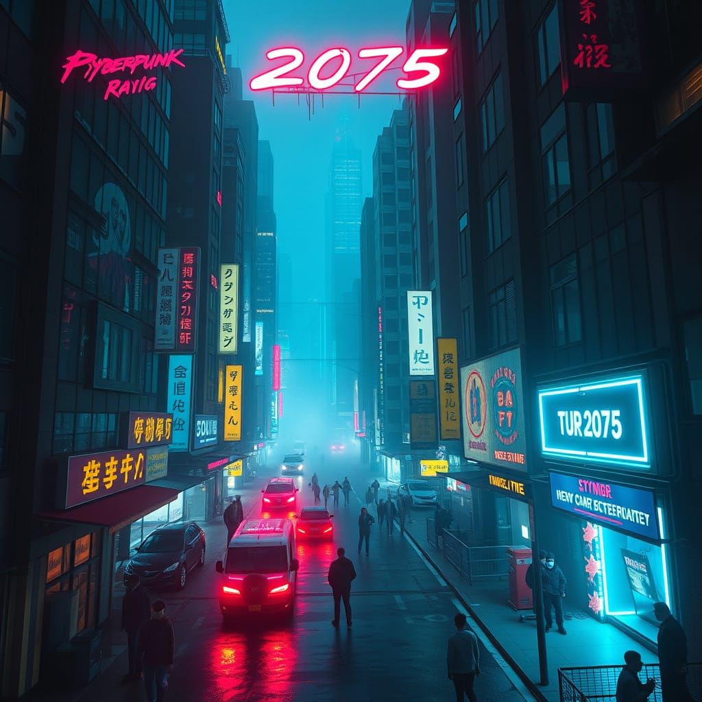Cyberpunk Cityscape in 2075
