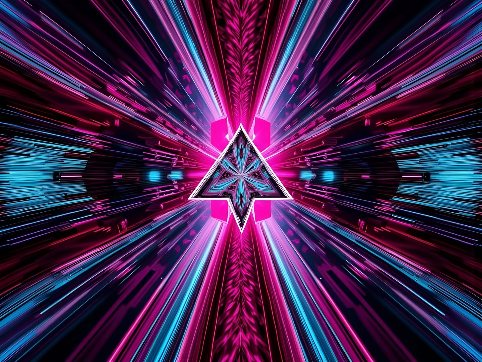 Maximalist Constellation with Glitch Error in Cyberpunk Styl...