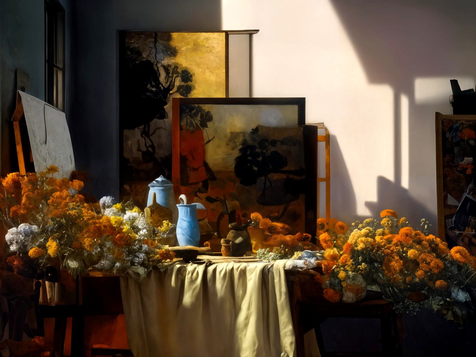 Radiant Still Life with Flowers, Hyperreal Painting