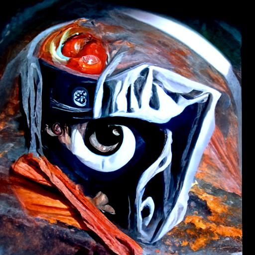 Obito from Naruto as Oil Painting