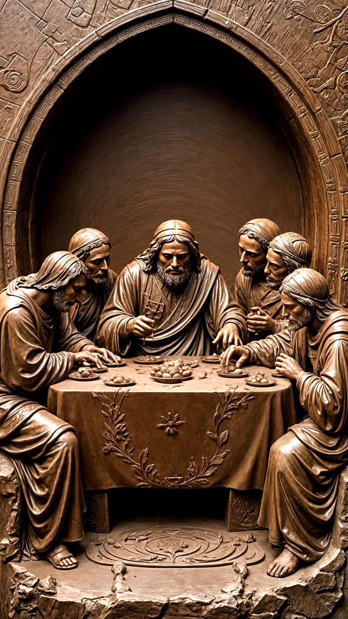 Last Supper: Chocolate Sculpture in Leonardo DaVinci Style