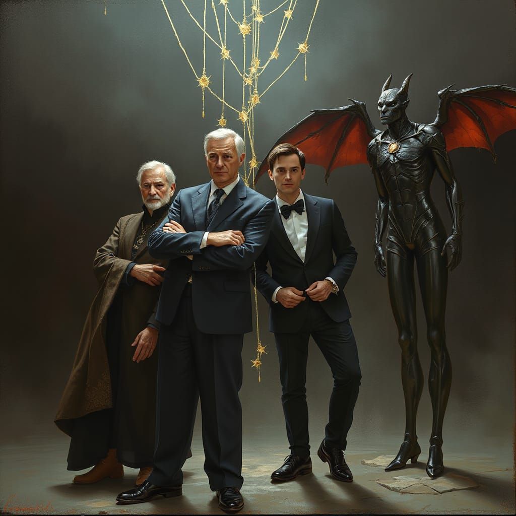 Ethereal Threads Connect Characters in Gritty Scene