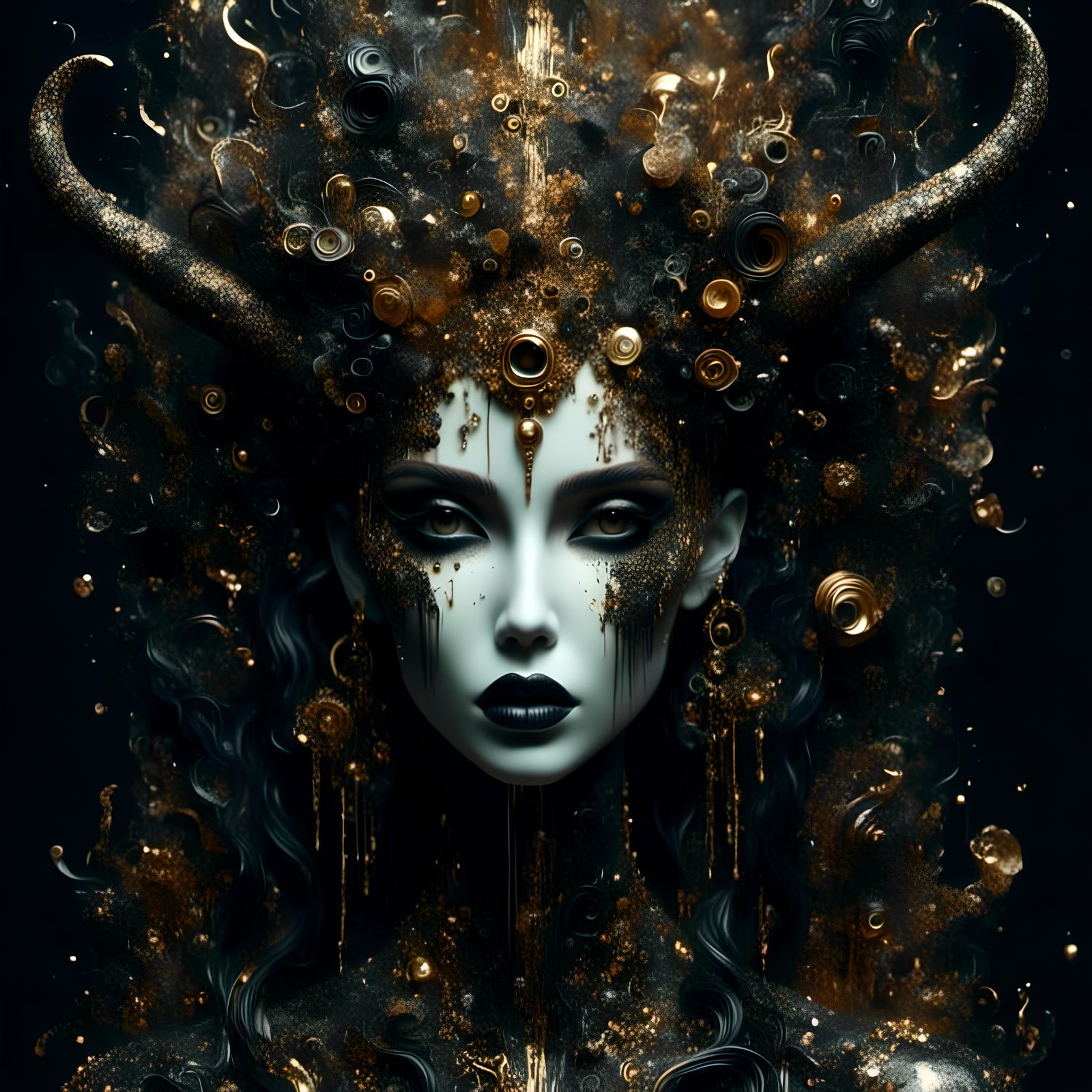 Mystical Gothic Landscape with Textures