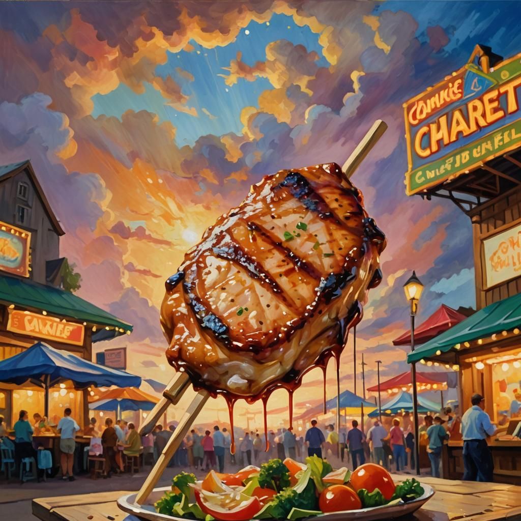 Impressionist Pork Chop at County Fair