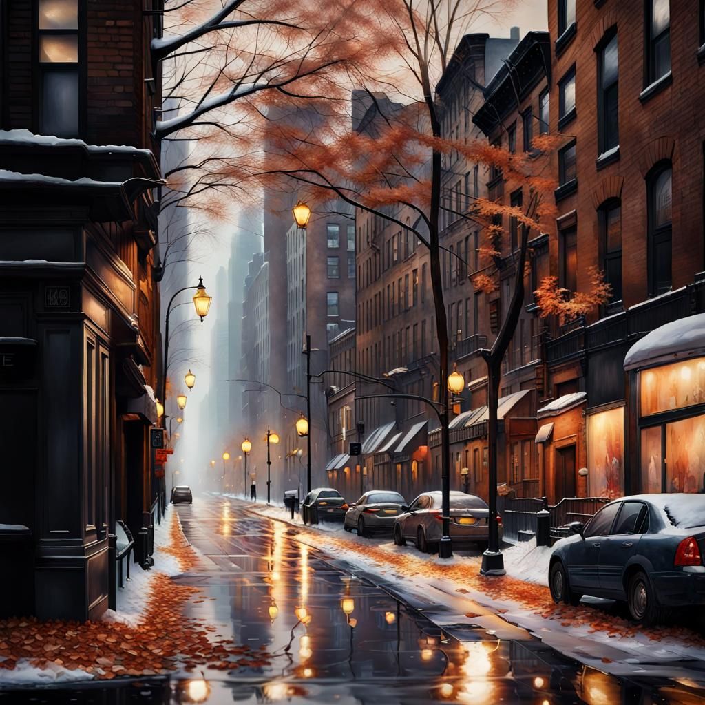 "“aquarell painting, very detailed,Beautiful New York city a...