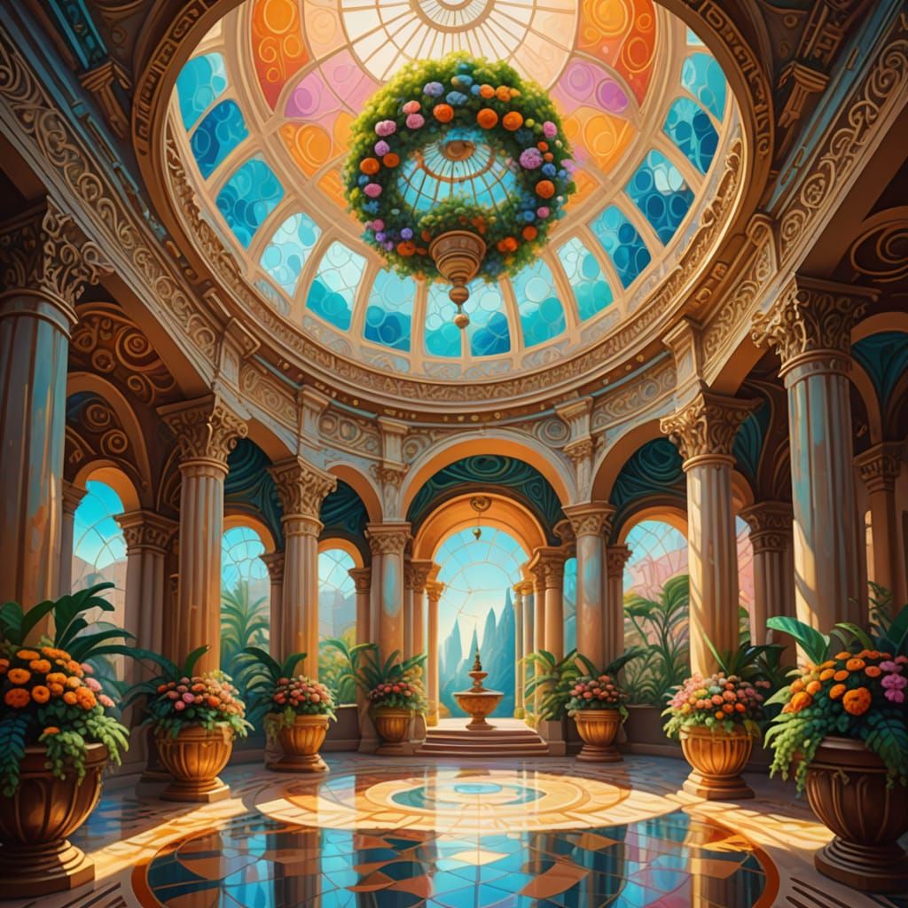 Surreal Gallery with Ethereal Spirit Targets