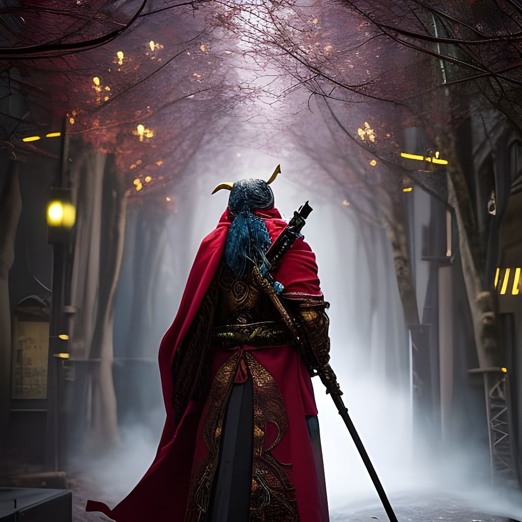 Fierce Demon Wizard on Fantasy Street