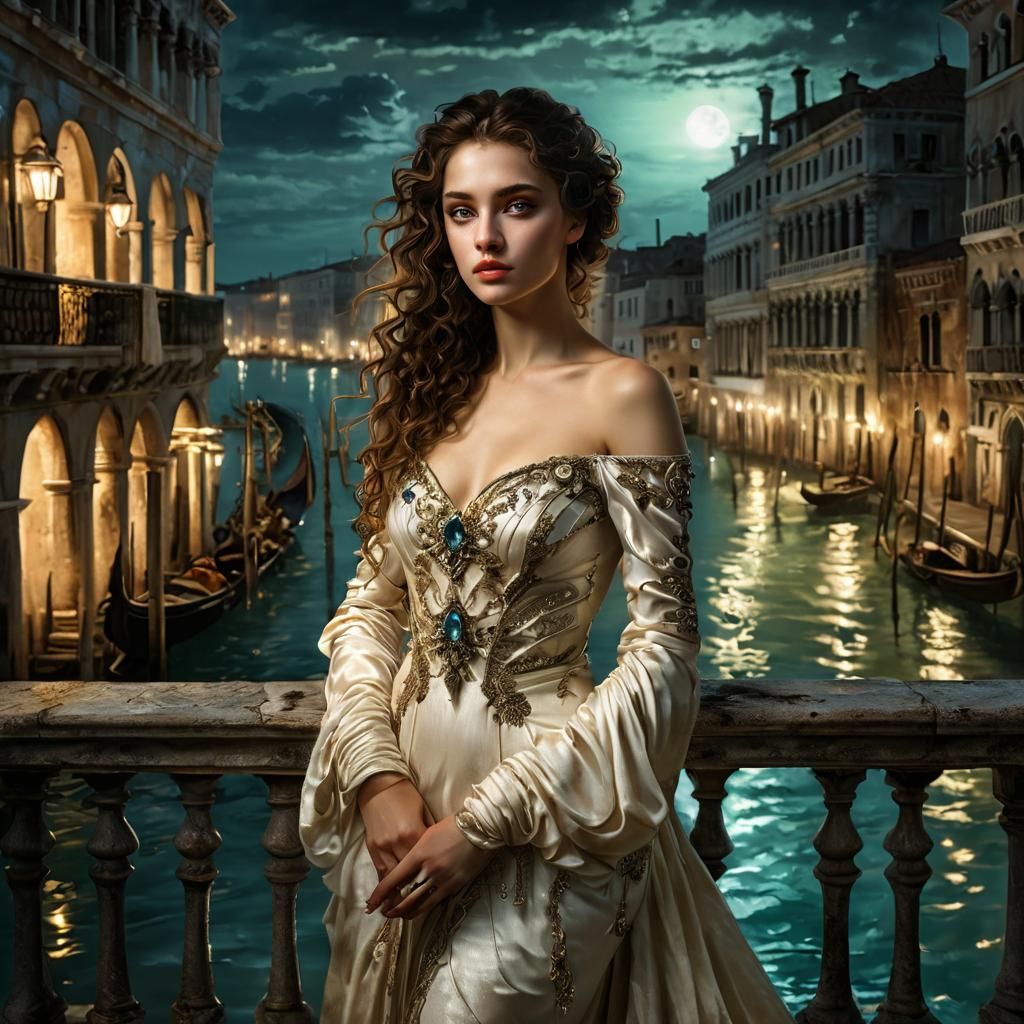 Venetian Gothic Portrait in Royo Style