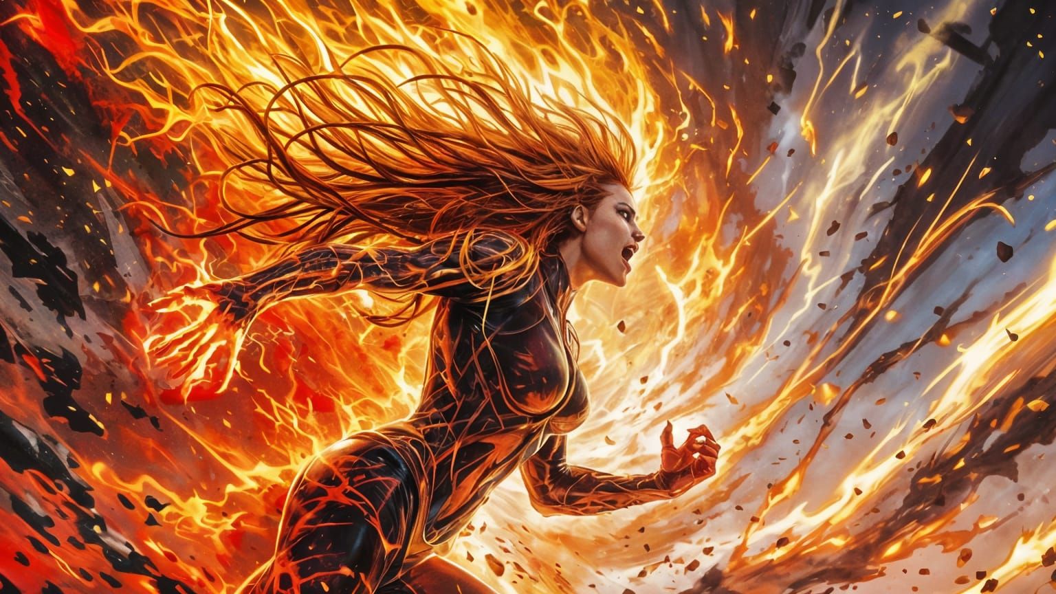 The Dark Phoenix Unleashed in Fiery Epic Outburst