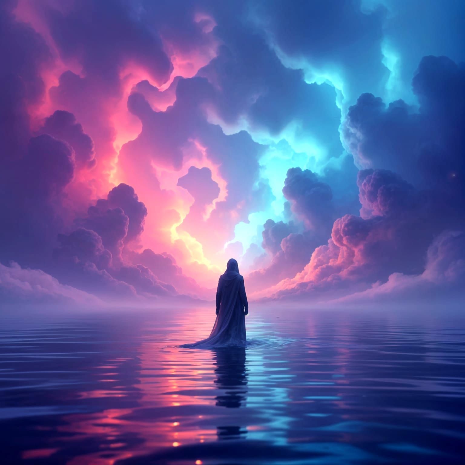 Abstract Concept of Emergence Realized by AI