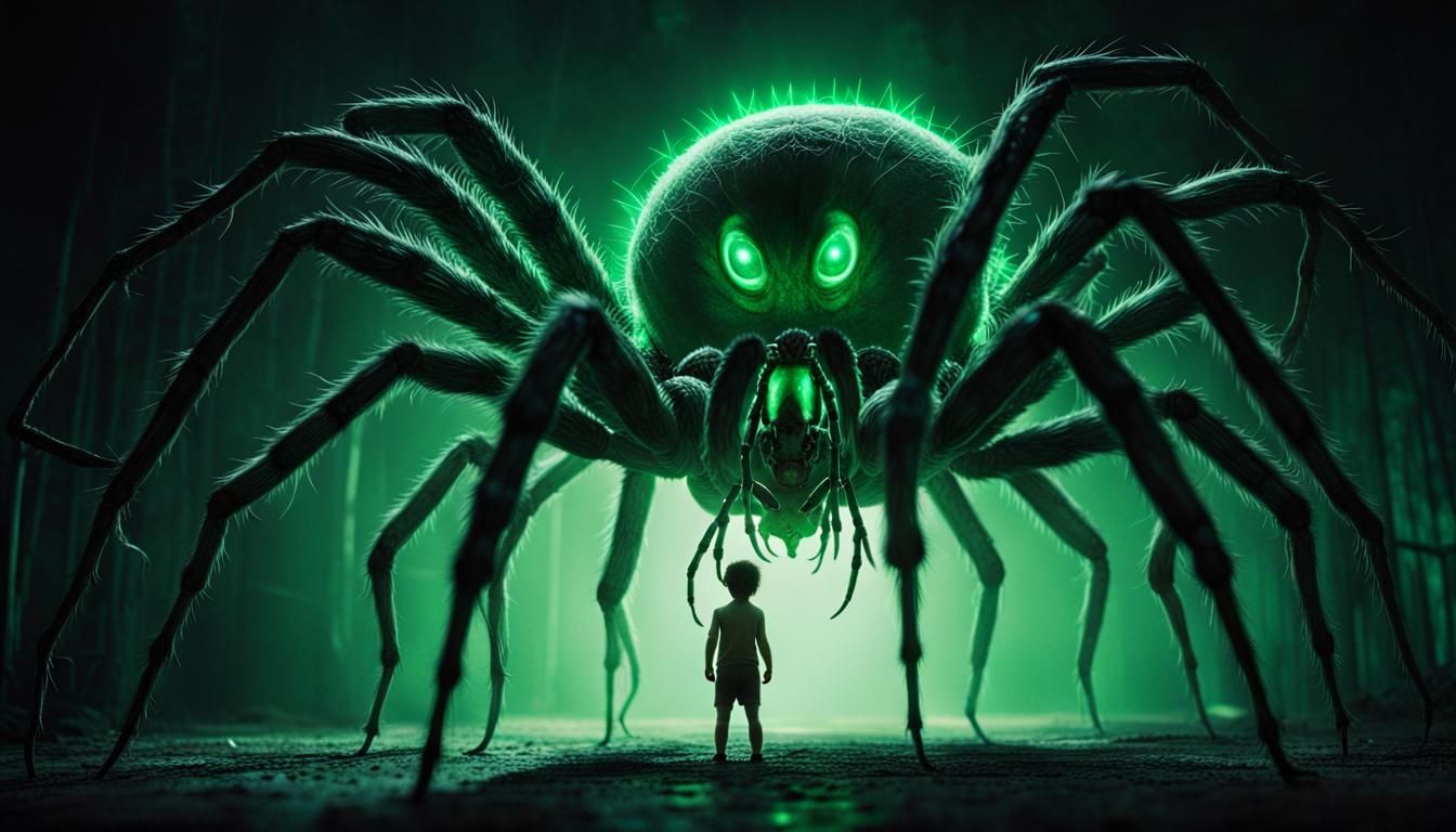 Eldritch Horror: Arachnid with Human Face