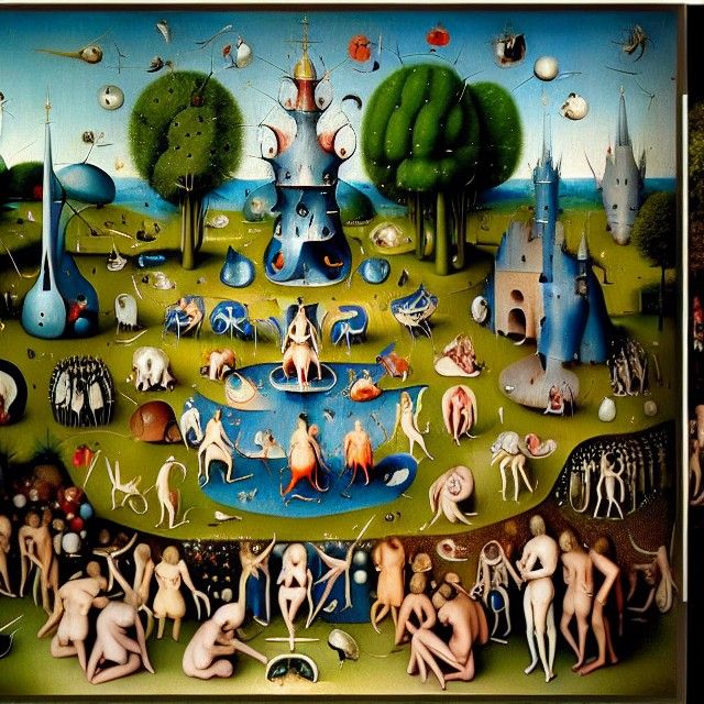 Homoerotic Garden of Earthly Delights: Bosch Inspired