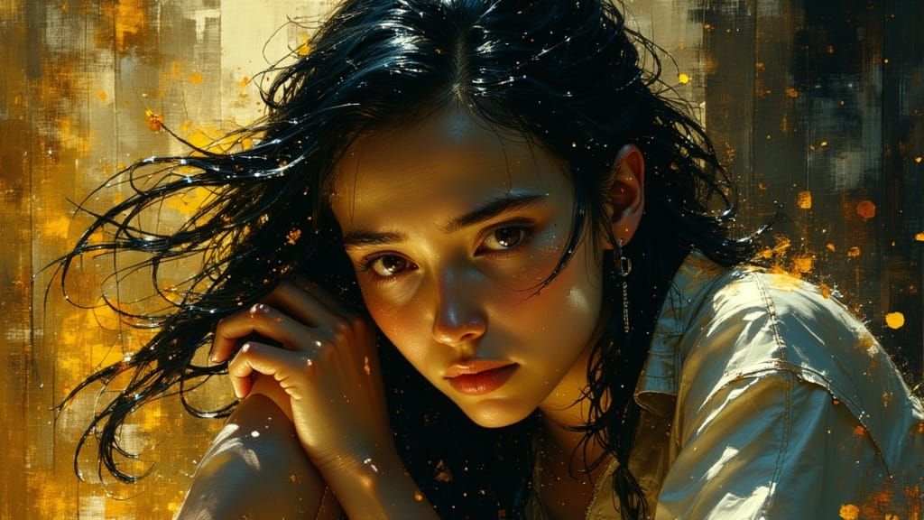 Profound Exhaustion Portrait in Epic Fantasy Concept Art