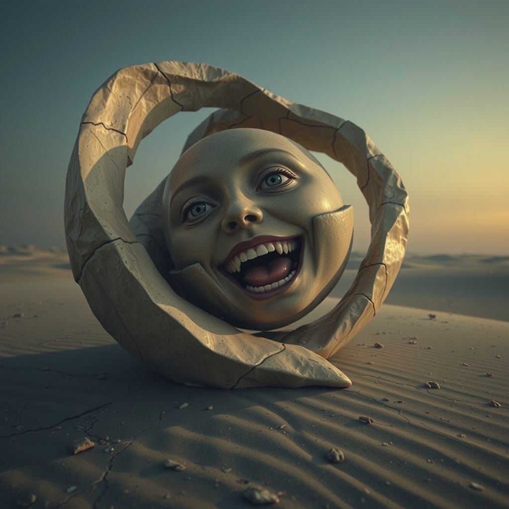 Hyperrealistic Sculpture of Reflected Glory in Exquisite Det...