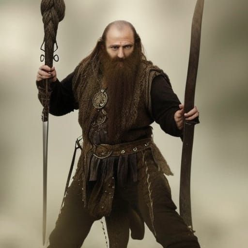 Epic Dwarven Ranger Forester Archer Portrait