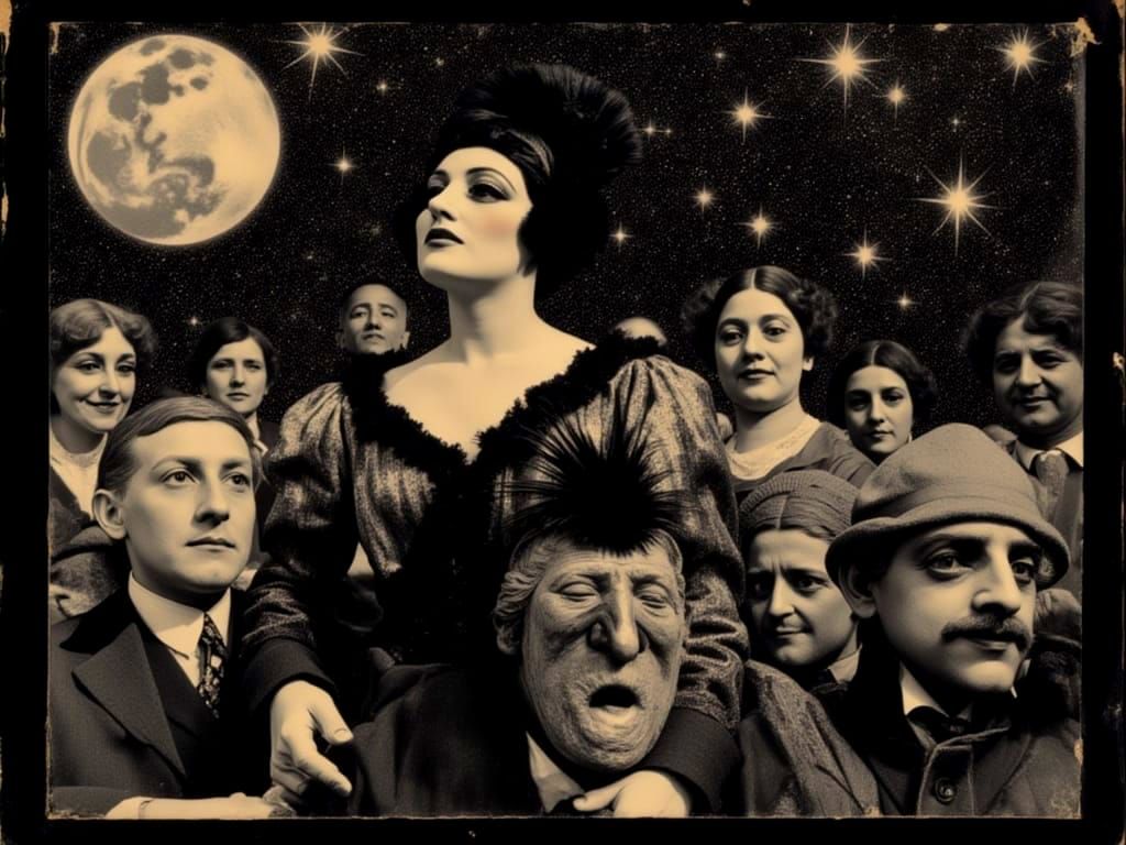 Weimar Expressionist Cabaret Poster with Gloria Swanson