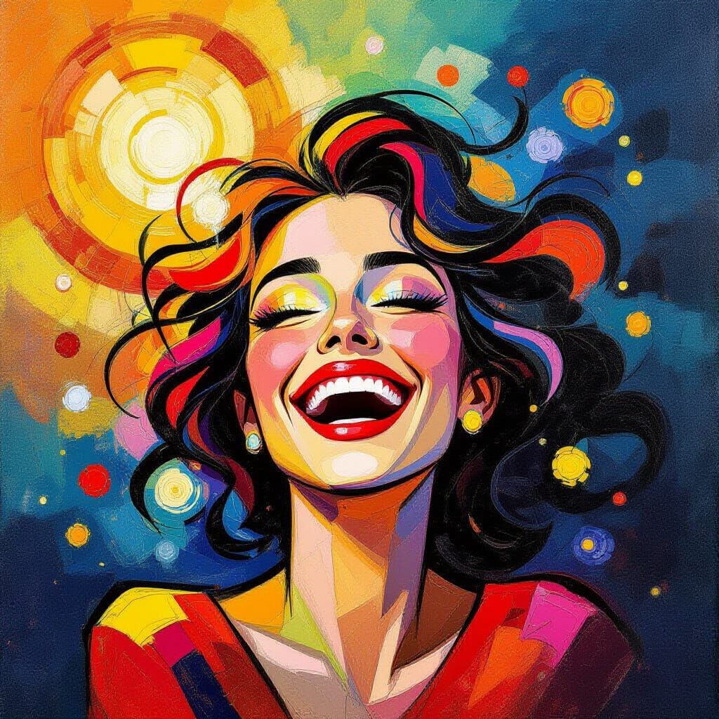 Abstract Expressionist Art of Joyful Mirth