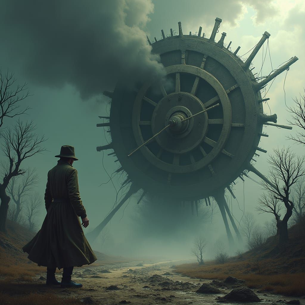 Apocalyptic Clockwork Unraveling in Dark Futurism