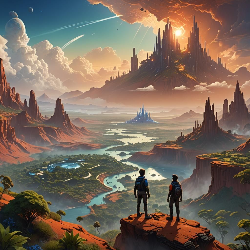 Terraformed Mars Colony Concept Art