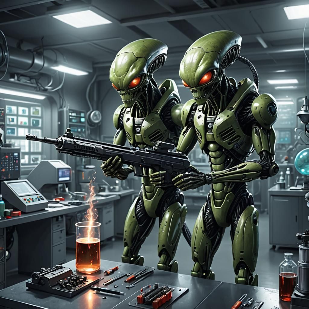 Hi-Tech Aliens Create a New Weapon in Lab