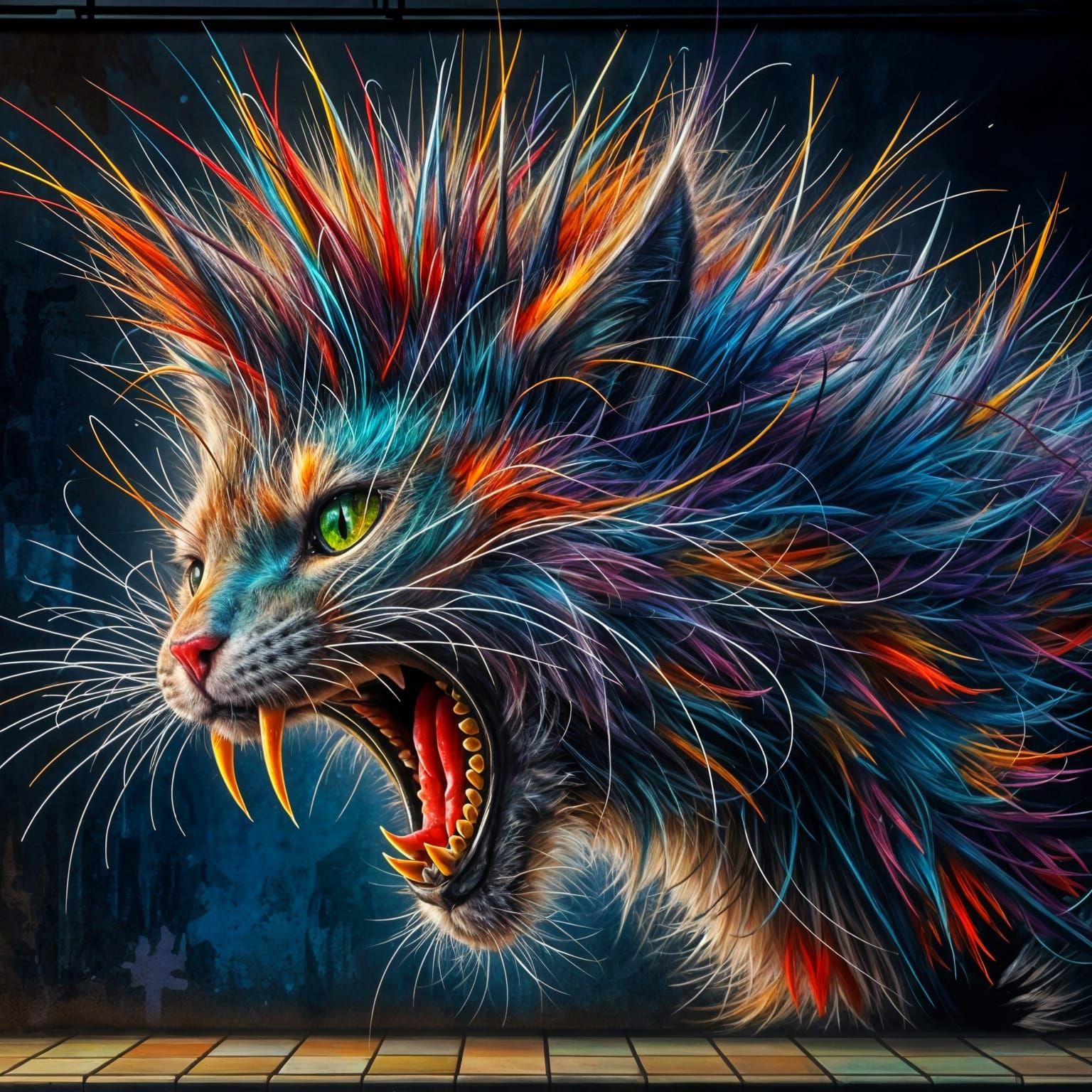 Cyberpunk Feline Rebel