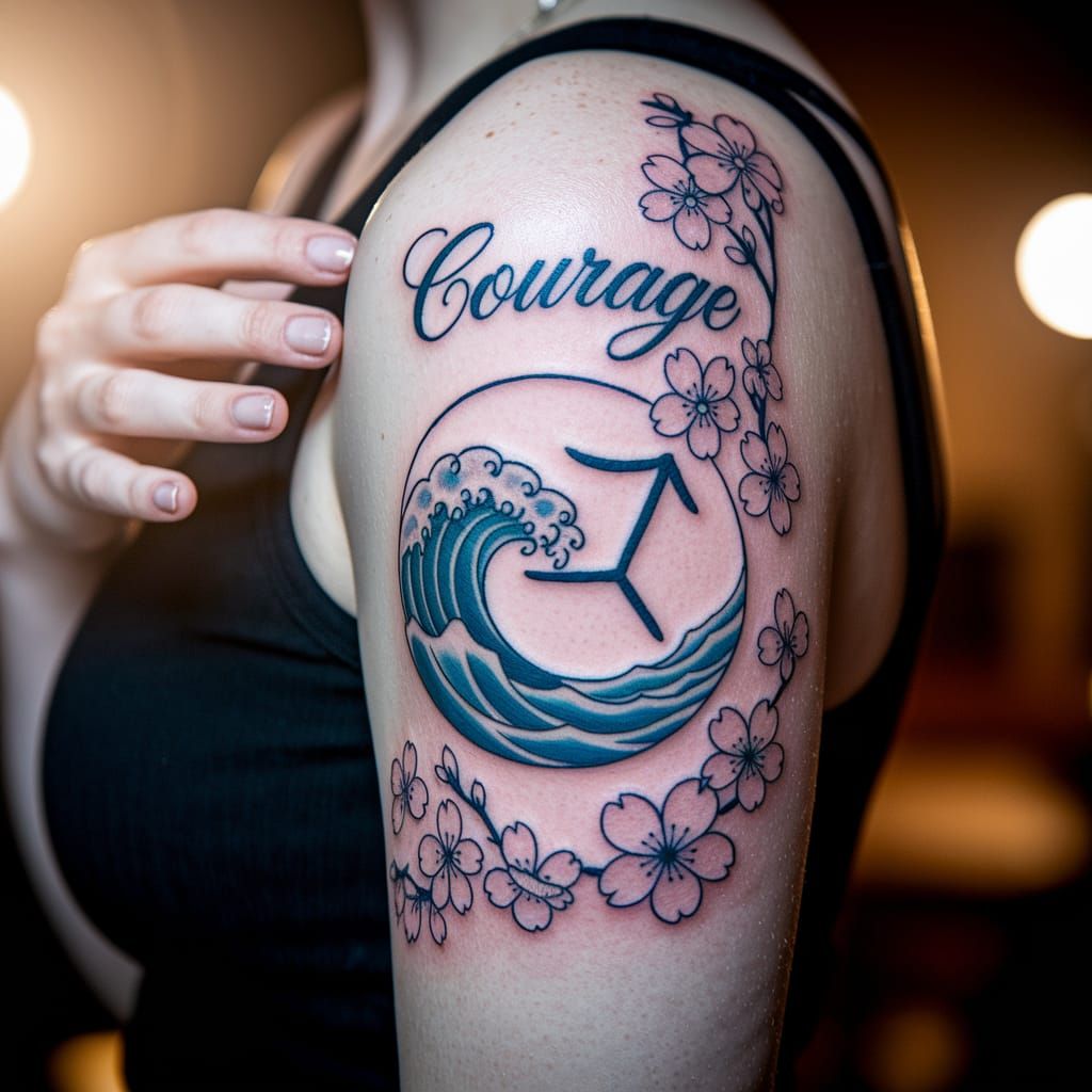 Stunning Tattoo of Courage and Growth