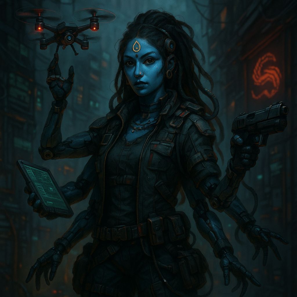 Shadowrun Female Nartaki Rigger Character