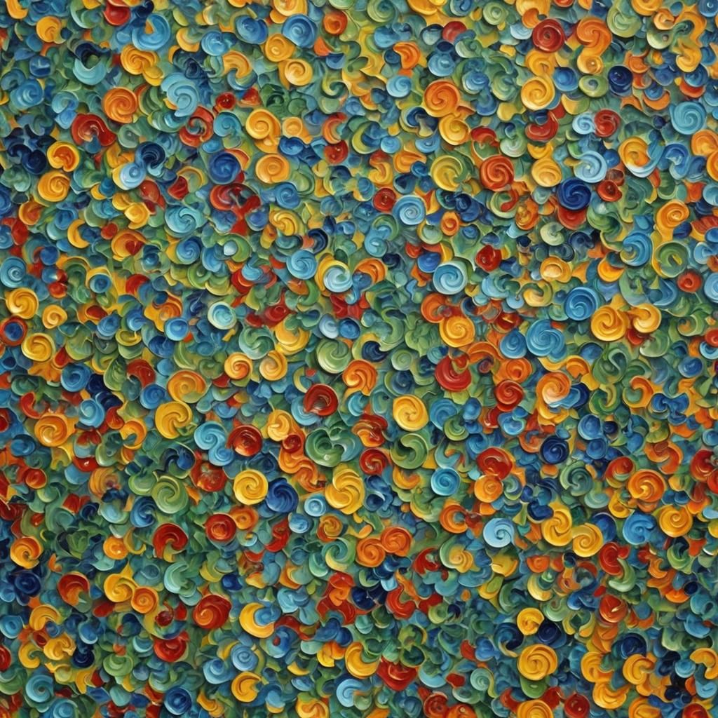 Plural Nautalis: Expressionist Oil Painting in Impasto Style