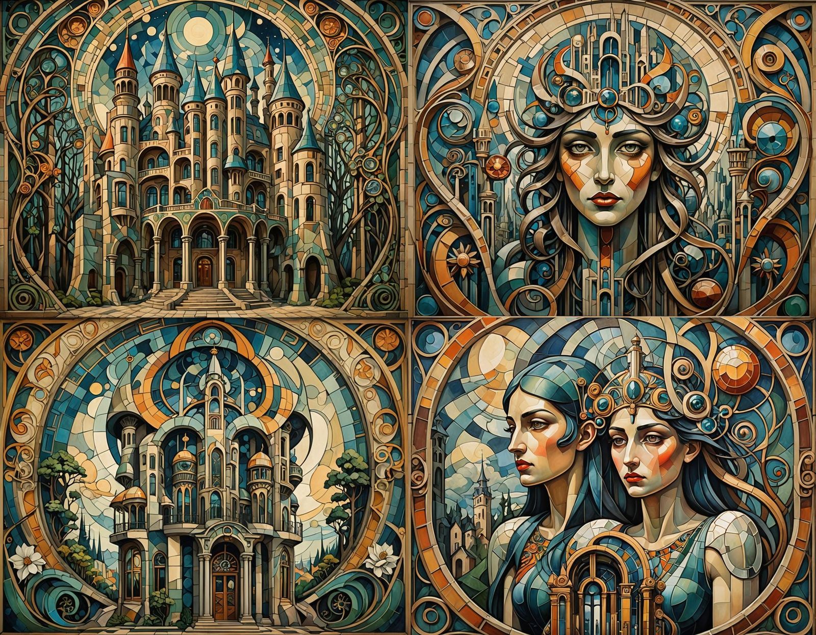 Art Nouveau Cubism Surrealism Sanctuary