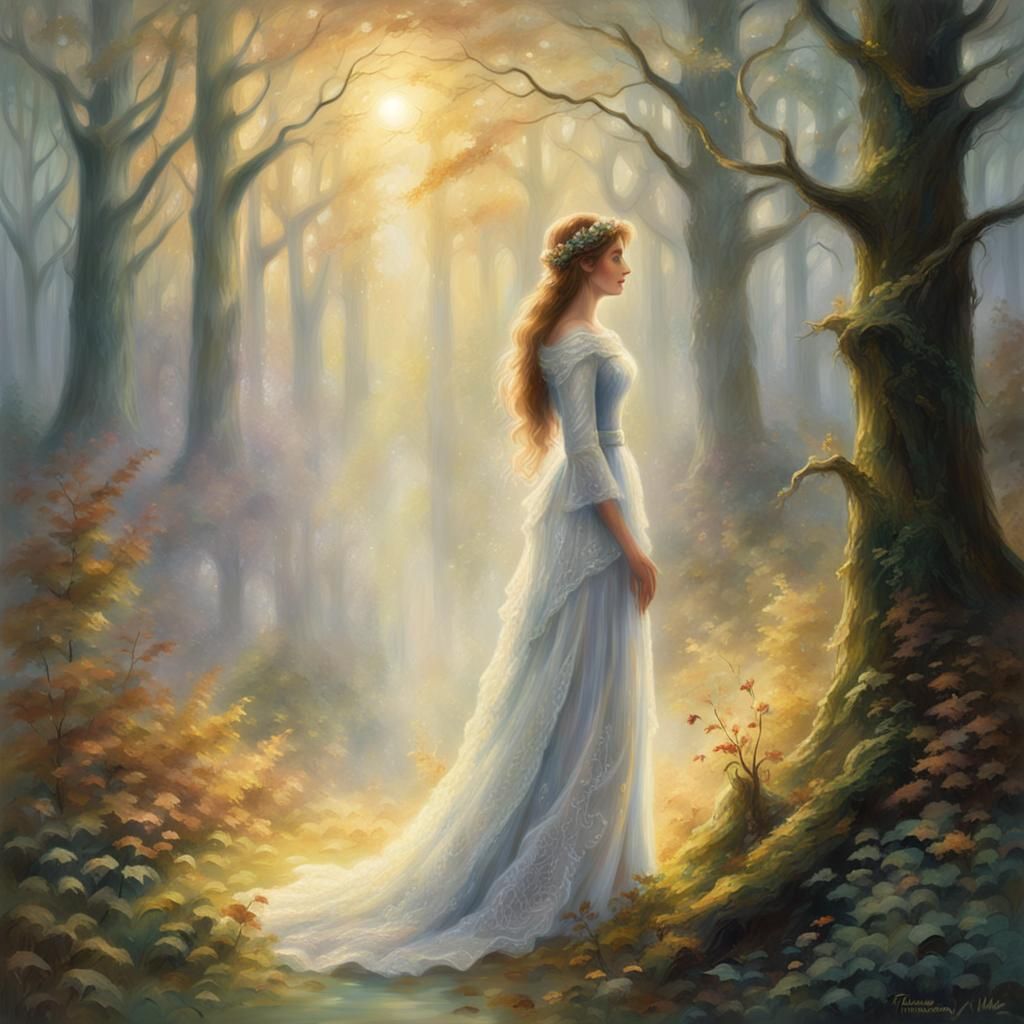 Susanna and the Elders: Ethereal Fantasy Painting