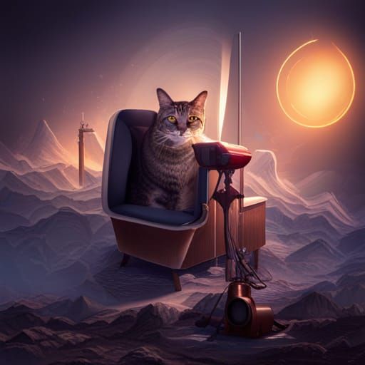Cat's Fun Photo Booth Session: Digital Matte Painting