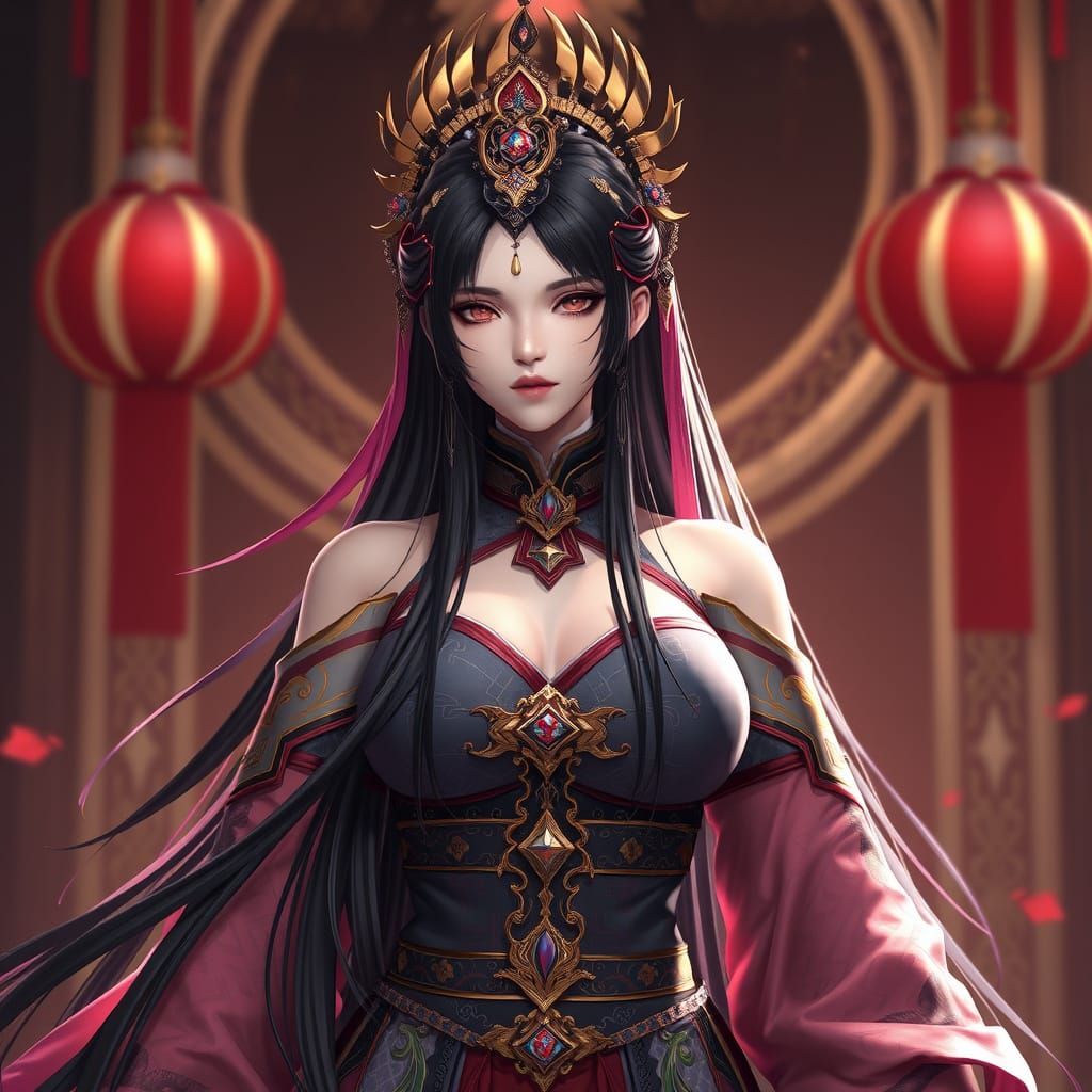 Empress Khoiumi: Detailed 3D Anime Art