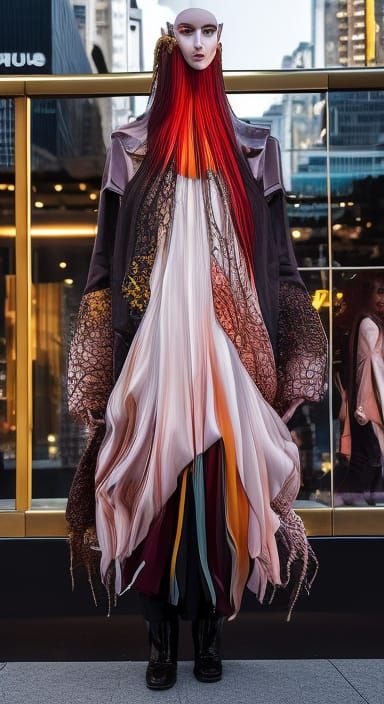 Sunset Human-Vine Hybrid in Street Photography Style