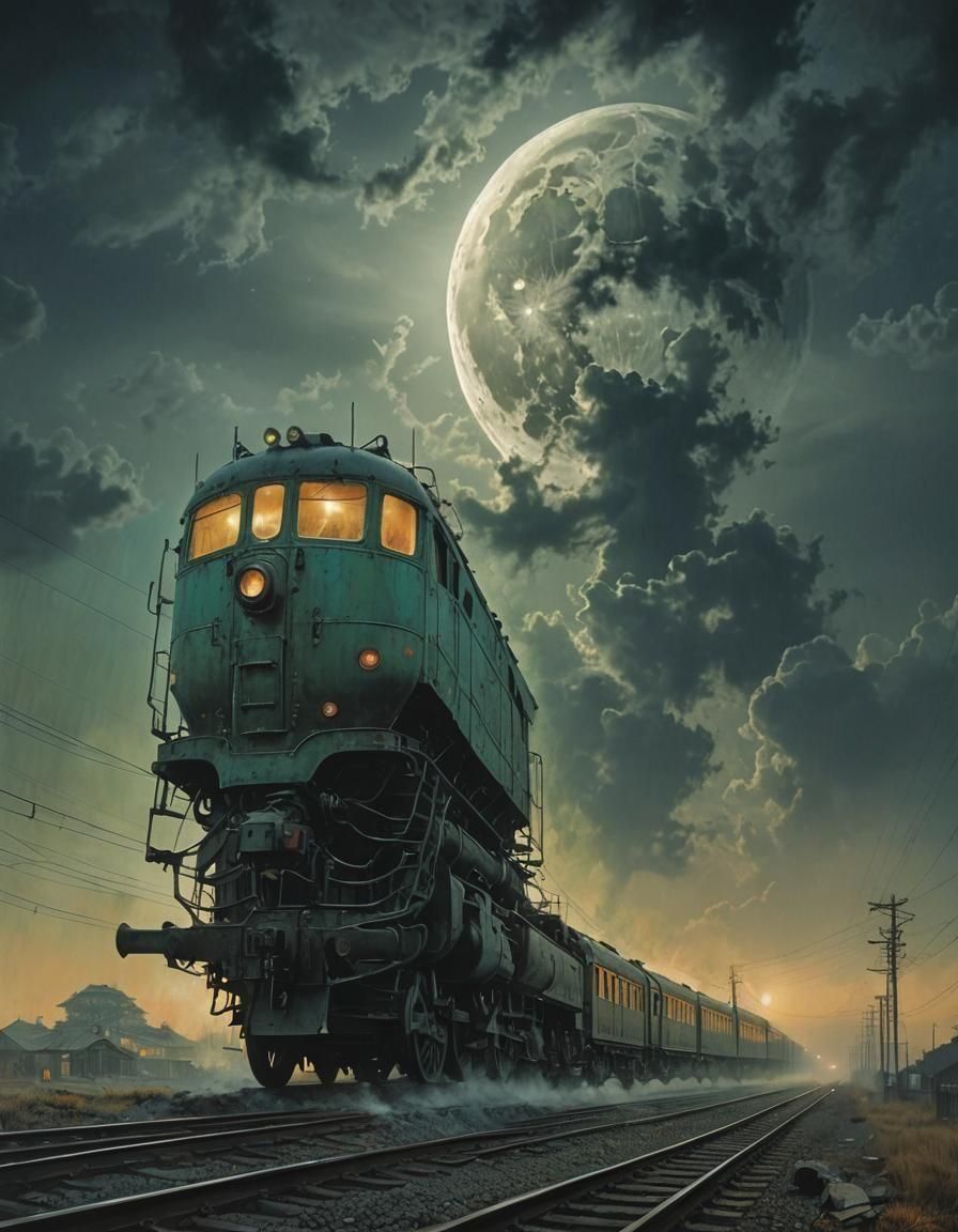 Surreal Landscape in Dry Pastel Style