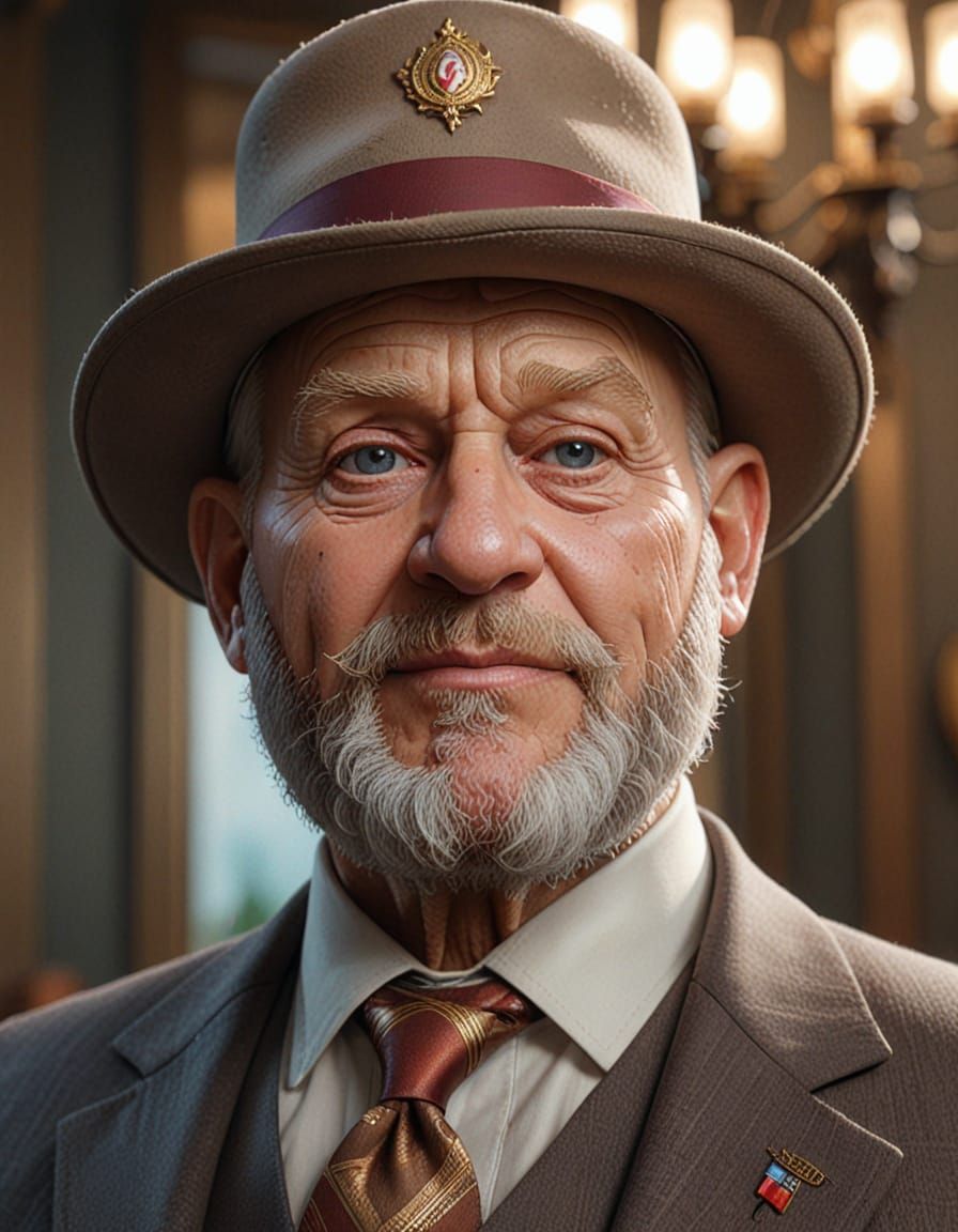 President Elmer J. Fudd Portrait in Photorealistic Style